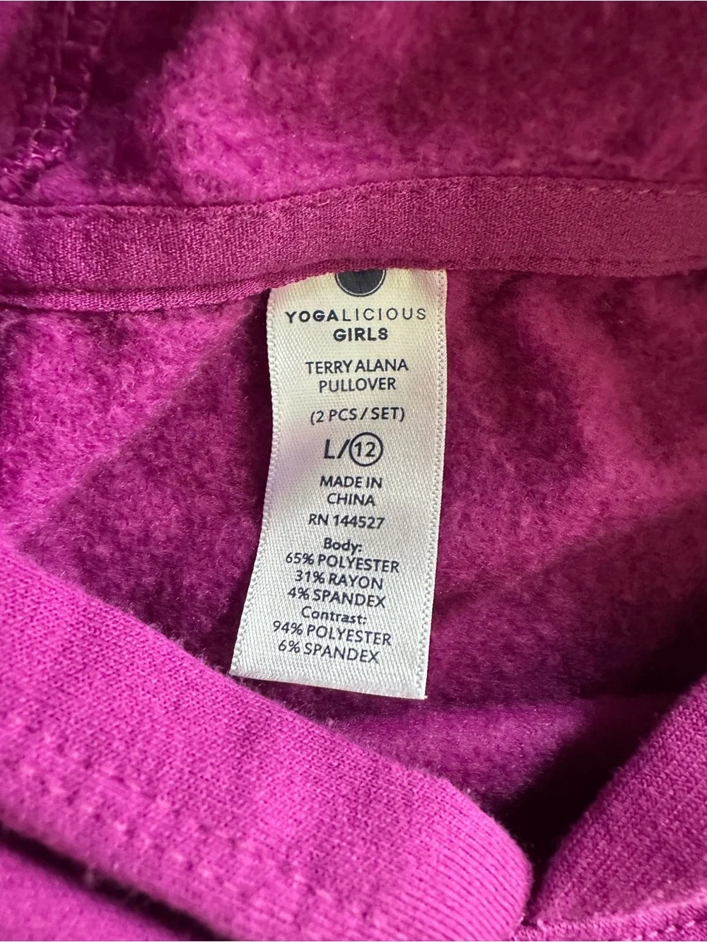 Yogalicious Fuchsia Hooded Sweatshirt & Jogger Set